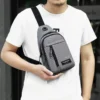 2025 new multifunctional chest bag men's fashion trend oxford cloth shoulder bag korean style casual waterproof messenger bag
