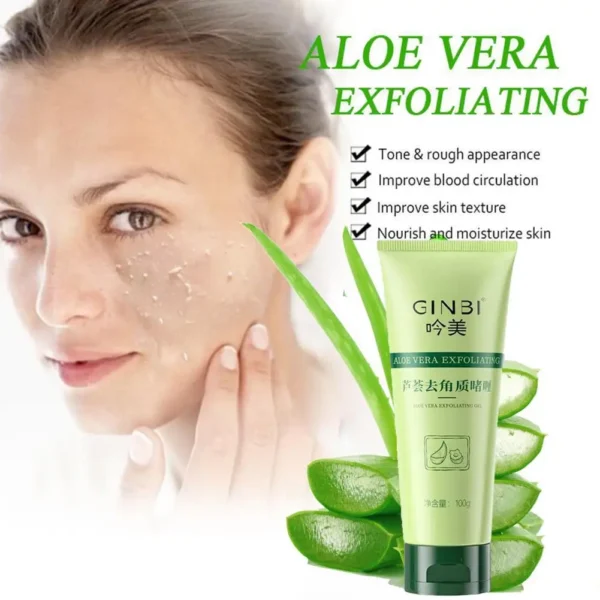 Face Exfoliating Gel Aloe Vera Remove Blackhead Moisturizing Shrink Pores Skin Care 30g-100g