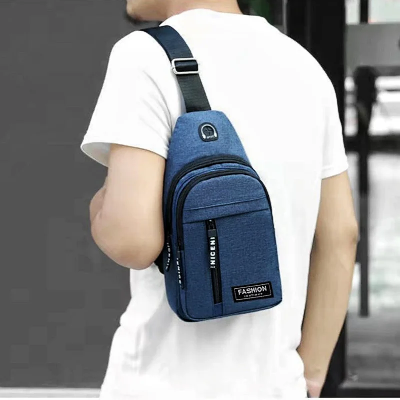 2025 new multifunctional chest bag men's fashion trend oxford cloth shoulder bag korean style casual waterproof messenger bag 2025 new multifunctional chest bag men's fashion trend oxford cloth shoulder bag korean style casual waterproof messenger bag