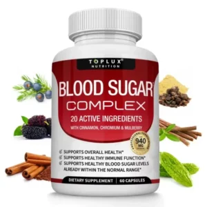 vitamin c, vitamin e supplement, blood sugar complex, supports heart health, 60 capsules