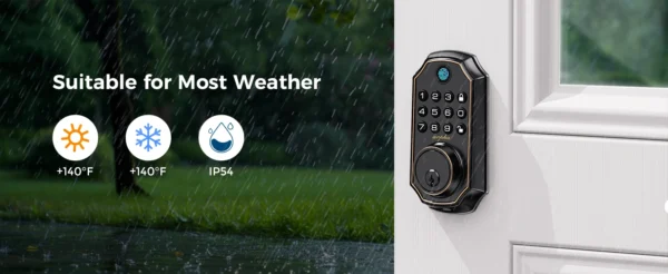 arpha d280 keyless entry door lock 5 in 1 smart fingerprint deadbolt with keypad electronic deadbolt auto lock one touch lock