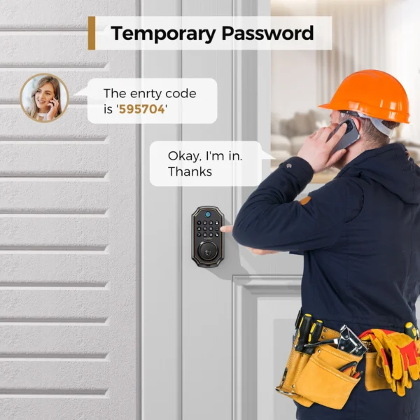 arpha d280 keyless entry door lock 5 in 1 smart fingerprint deadbolt with keypad electronic deadbolt auto lock one touch lock